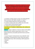 COMPTIA PROJECT&plus; &lpar;PK0-005&rpar; COMPLETE STUDY GUIDE &vert; COMPREHENSIVE REVIEW&comma; PRACTICE QUESTIONS&comma; PBQS&comma; MOCK EXAM & VERIFIED ANSWERS WITH RATIONALES PLUS ANSWER KEY A&plus; GRADE GUARANTEED BRAND NEW&excl;&excl;&excl;