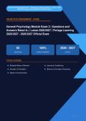 General Psychology Module 3 Exam Actual 2026&sol;2027 &ndash; 100&percnt; Verified &vert; Detailed Rationales &ndash; Pass Guaranteed &ndash; A&plus; Graded