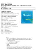 Psychiatric & Mental Health Nursing 10th Edition Videbeck Test Bank &vert; Complete Chapters 1-24 Exam Questions with Answers