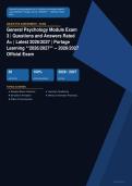General Psychology Module 3 Exam Actual 2026&sol;2027 &ndash; 100&percnt; Verified &vert; Detailed Rationales &ndash; Pass Guaranteed &ndash; A&plus; Graded