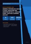 General Psychology Module 2 Exam Actual 2026&sol;2027 &ndash; 100&percnt; Verified &vert; Detailed Rationales &ndash; Pass Guaranteed &ndash; A&plus; Graded