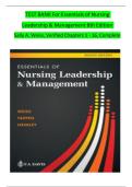 Complete Test Bank for Essentials of Nursing Leadership & Management&comma; 8th Edition by Sally A&period; Weiss&comma; Ruth M&period; Tappen & Karen Grimley &ndash; All 16 Chapters with Verified Answers & Detailed Rationales