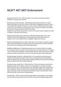 NCATT AET AEIT Endorsement Complete 2026&sol;2027 Questions with Correct Answers and Detailed Rationales