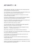 AET &lpar;NCATT&rpar; 1 - 50 Latest &lpar;2026&sol;2027&rpar; Verified Answers by Experts&NewLine;