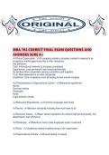 MBA 704 CORRECT FINAL EXAM QUESTIONS AND ANSWERS SURE A&period;pdf