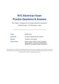 NYC Electrician &lpar;NYC H&plus;H&rpar; Exam Practice Questions And Correct Answers Plus Rationales&vert; Latest Update