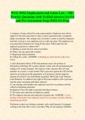 WGU D352 Employment and Labor Law &ndash; 200&plus; Practice Questions with Verified Answers for OA and Pre-Assessment Prep&vert; D352 OA Prep