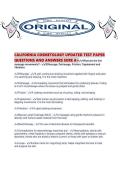 CALIFORNIA COSMETOLOGY UPDATED TEST PAPER QUESTIONS AND ANSWERS SURE A&period;pdf