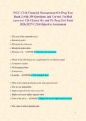 WGU C214 Financial Management OA Prep Test Bank 2 with 350 Questions and Correct Verified Answers&sol; C214 Latest OA and PA Prep Test Bank 2026-2027&sol; C214 Objective Assessment
