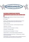CALIFORNIA COSMETOLOGY UPDATED COMPREHENSIVE QUESTIONS AND ANSWERS