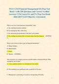 WGU C214 Financial Management OA Prep Test Bank 1 and 2 with 570 Questions and Correct Verified Answers&sol; C214 Latest OA and PA Prep Test Bank 2026-2027&sol; C214 Objective Assessment