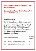 2026 APEX NIH Stroke Scale &lpar;NIHSS&rpar; &ndash; All Test Groups A&ndash;F&colon; Complete Exam Answer Keys for Patients 1&ndash;6 &vert; Latest 2026&sol;2027 Edition