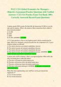 WGU C211 Global Economics for Managers &ndash; Objective Assessment Practice Questions with Verified Answers &sol; C211 OA Practice Exam Test Bank &lpar;300&plus; Correctly Answered Recent Exam Questions&rpar; 