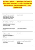 MLT140 Chapter 17 Neisseria Species and&NewLine;Moraxella Catarrhalis Exam Questions and&NewLine;Answers with Verified Solutions &vert; Latest&NewLine;Updated 2026&NewLine;