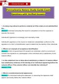 Pennsylvania Notary Study Guide 2026&sol;2027 Exam Questions with Verified Answers