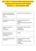 MLT 126 3-7 Infectious Mononucleosis Exam&NewLine;Questions and Answers with Verified&NewLine;Solutions &vert; Latest Updated 2026&NewLine;