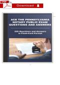 Pennsylvania Notary Public Exam 2026&sol;2027 Contain 225 Questions with Detailed Answers