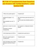 MLT126 3-5 Toxoplasmosis Exam Questions&NewLine;and Answers with Verified Solutions &vert; Latest&NewLine;Updated 2026