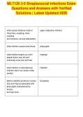 MLT126 3-2 Streptococcal infections Exam&NewLine;Questions and Answers with Verified&NewLine;Solutions &vert; Latest Updated 2026