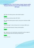 CAHIMS Exam Prep - Unit 6 OLI Quizzes&colon; Quality&comma; Financial&comma; and HR&NewLine;Management Questions and Answers with Verified Solutions &vert; Latest&NewLine;2026 Update