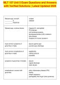 MLT 107 Unit 5 Exam Questions and Answers&NewLine;with Verified Solutions &vert; Latest Updated 2026&NewLine;