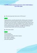 CALFIRE programs Questions and Answers with Verified Solutions &vert;&NewLine;Latest 2026 Update