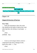 Test Bank for Tort Law 7th Edition by J&period; Stanley Edwards & Traci L&period; Cull &vert; Chapters 1&ndash;19 Complete &vert; Latest Updated 2025&ndash;2026