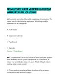 MN551 STUDY SHEET VERIFIED QUESTIONS &NewLine;WITH DETAILED SOLUTIONS 