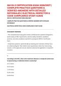 NM ES-3 CERTIFICATION EXAM 2026&sol;2027 &vert; COMPLETE PRACTICE QUESTIONS & VERIFIED ANSWERS WITH DETAILED RATIONALES &vert; ELECTRICAL INSPECTOR & CODE COMPLIANCE STUDY GUIDE