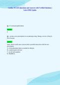 Cardiac NCLEX Questions and Answers with Verified Solutions &vert;&NewLine;Latest 2026 Update