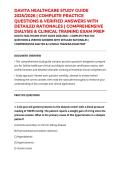 DAVITA HEALTHCARE STUDY GUIDE 2025&sol;2026 &vert; COMPLETE PRACTICE QUESTIONS & VERIFIED ANSWERS WITH DETAILED RATIONALES &vert; COMPREHENSIVE DIALYSIS & CLINICAL TRAINING EXAM PREP