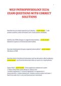 WGU PATHOPHYSIOLOGY D236&NewLine;EXAM QUESTIONS WITH CORRECT&NewLine;SOLUTIONS