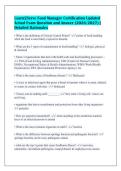 Learn2Serve Food Manager Certification Updated&NewLine;Actual Exam Question and Answer &lpar;2026&sol;2027&rpar; &vert;&NewLine;Detailed Rationales