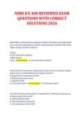 NIMS ICS 400 REVIEWED EXAM&NewLine;QUESTIONS WITH CORRECT&NewLine;SOLUTIONS 2026