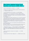 Ohio Notary Updated Actual Exam&NewLine;Question and Answer &lpar;2026&sol;2027&rpar; &vert;