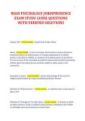 MASS PSYCHOLOGY JURISPRUDENCE&NewLine;EXAM STUDY GUIDE QUESTIONS&NewLine;WITH VERIFIED SOLUTIONS