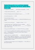 Florida Chiropractic Laws and Rules Updated&NewLine;Actual Exam Question and Answer &lpar;2026&sol;2027&rpar; &vert;&NewLine;Study Guide