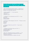 Florida Chiropractic Laws and Rules Updated&NewLine;Actual Exam Question and Answer &lpar;2026&sol;2027&rpar; &vert;&NewLine;Final Review