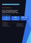 Diagnostic Reasoning for Nurse Practitioners Exam 3 Actual 2026&sol;2027 &ndash; 100&percnt; Verified &vert; Detailed Rationales &ndash; Pass Guaranteed &ndash; A&plus; Graded