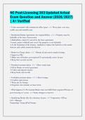 NC Post-Licensing 303 Updated Actual&NewLine;Exam Question and Answer &lpar;2026&sol;2027&rpar;&NewLine;&vert; A&plus; Verified