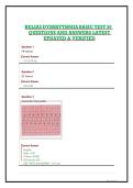 RELIAS DYSRHYTHMIA BASIC TEST 50 QUESTIONS AND ANSWERS&colon; LATEST UPDATED & VERIFIED