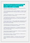 Test Bank for Nursing Research in Canada&comma; 5th&NewLine;Edition Updated Actual Exam Question and&NewLine;Answer &lpar;2026&sol;2027&rpar; &vert; A&plus; Verified
