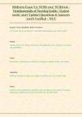 Midterm Exam V2&colon; NURS 100&sol; NURS100 - &NewLine;Fundamentals of Nursing Guide &vert; &lpar;Latest &NewLine;2026&sol; 2027 Update&rpar; Questions & Answers &NewLine;&vert;100&percnt; Verified - WCU 