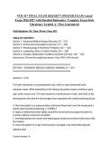 NUR 417 FINAL EXAM 2026&sol;2027 UPDATED EXAM Actual Exam 2026&sol;2027 with Detailed Rationales &vert; Complete Exam-Style Questions &vert; Graded A&plus; Pass Guaranteed