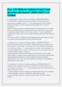 Psyc 435 Midterm Updated Actual Exam&NewLine;Question and Answer &lpar;2026&sol;2027&rpar; &vert; A&plus;&NewLine;Verified