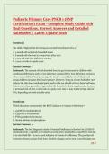 Pediatric Primary Care PNCB 1 &lpar;PNP Certification&rpar; Exam - Complete Study Guide with Real Questions&comma; Correct Answers & Detailed Rationales &vert; Latest Update 2026
