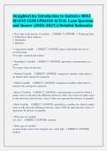 StraighterLine Introduction to Statistics MOST&NewLine;RECENT EXAM UPDATED ACTUAL Exam Question&NewLine;and Answer &lpar;2026&sol;2027&rpar; &vert; Detailed Rationales