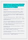 NCCCO Tower Crane Exam UPDATED&NewLine;ACTUAL Exam Question and Answer&NewLine;&lpar;2026&sol;2027&rpar; &vert; A&plus; Verified