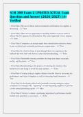 SCM 300 Exam 2 UPDATED ACTUAL Exam&NewLine;Question and Answer &lpar;2026&sol;2027&rpar; &vert; A&plus;&NewLine;Verified