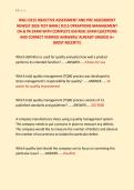 WGU D215 OBJECTIVE ASSESSMENT AND PRE ASSESSMENT &NewLine;NEWEST 2026 TEST BANK&vert; D215 OPERATIONS MANAGEMENT &NewLine;OA & PA EXAM WITH COMPLETE 650 REAL EXAM QUESTIONS &NewLine;AND CORRECT VERIFIED ANSWERS&sol; ALREADY GRADED A&plus; &NewLine;&lpar;MOST RECENT&excl;&excl;&rpar;